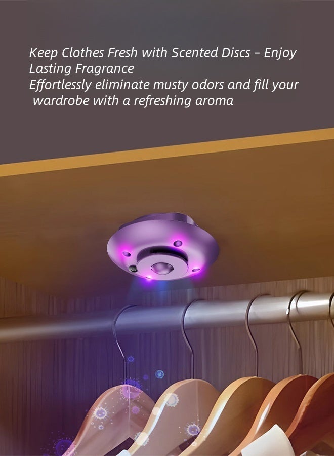 DAKS UVC Disinfection Lamp with Aroma Diffuser – Portable UV Sterilizer for Toilet, Closet, Shoes, Washing Machine – Rechargeable UVC Light with 4 LEDs – Safe & Ozone-Free - Image 2