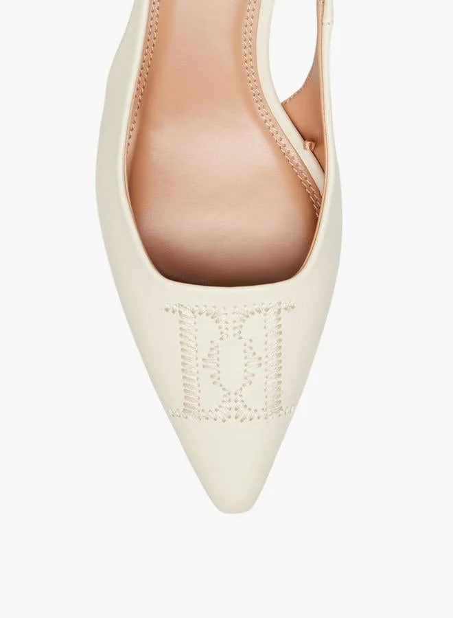 ELLE IVORY Women'S Pointed Toe Shoes With Stiletto Heels And Buckle Closure for Women | Best Price UAE