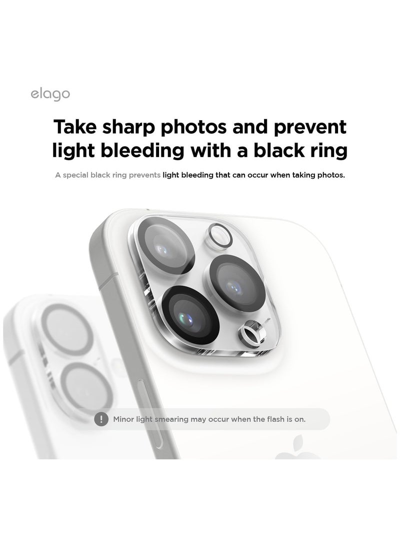 Elago Camera Lens Protector for iPhone 16 PRO and iPhone 16 Pro MAX Supreme Tempered Glass - Clear - Image 2