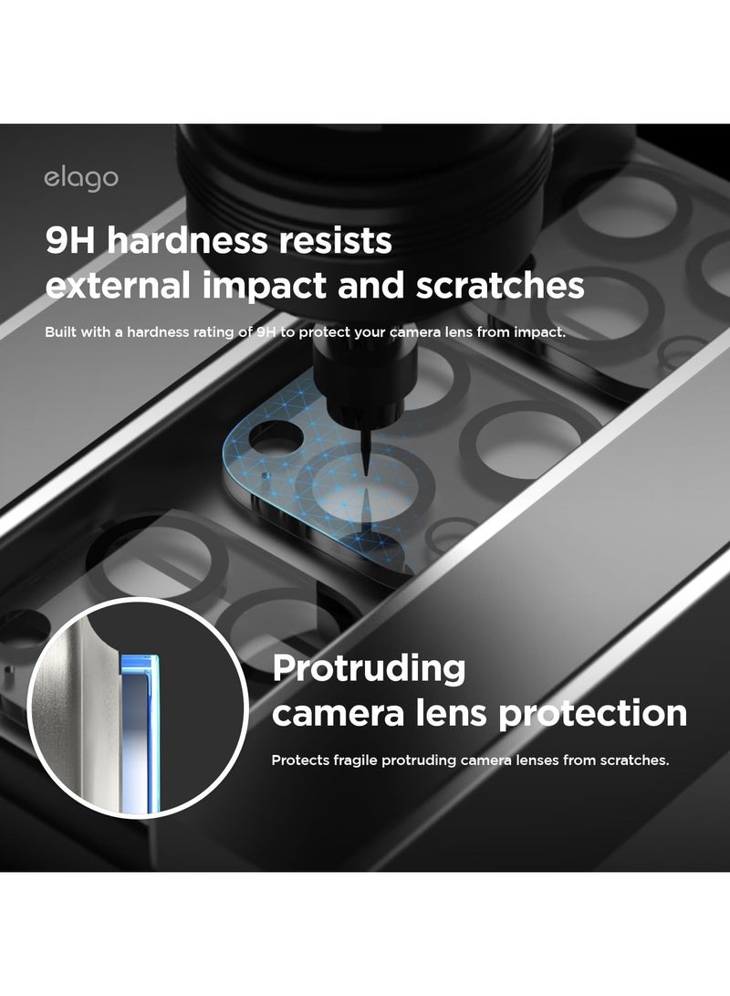 Elago Camera Lens Protector for iPhone 16 PRO and iPhone 16 Pro MAX Supreme Tempered Glass - Clear - Image 3