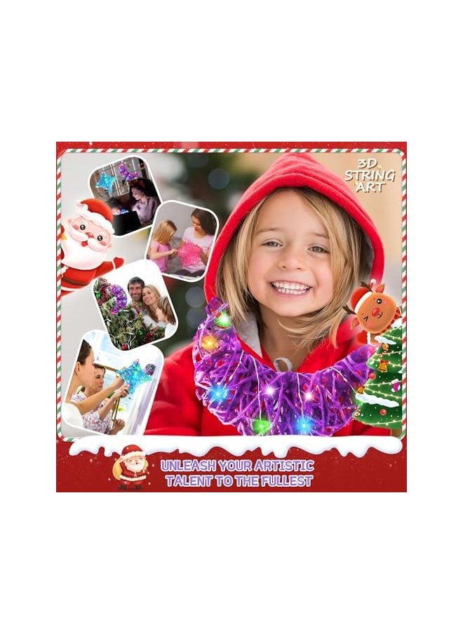 The Bros 3D String Art Kit for Kids, DIY Light Up String Art Lantern Kit Heart Arts and Crafts for Girls, Christmas Birthday Present for Girls 8-10, Gifts for Girls and Boys, Toys for 7 Year+ Old Girls  - Image 5