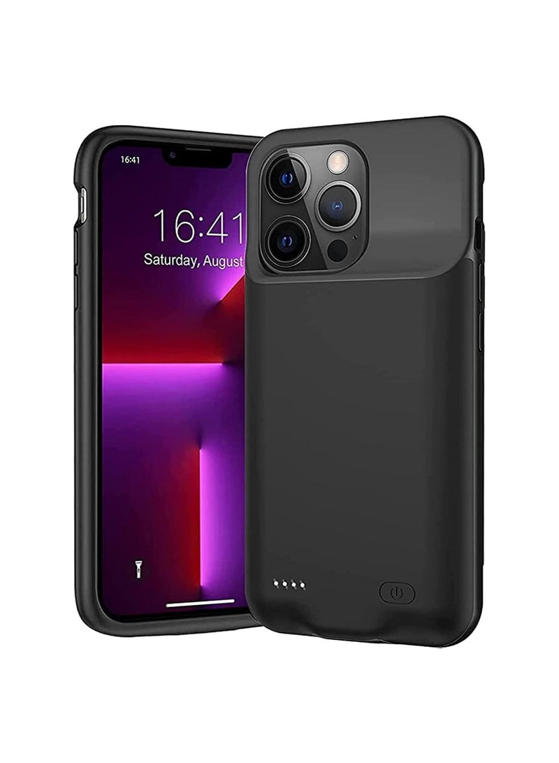 كابتن تيك جراب بطارية لجهاز iPhone 13 Pro Max ، حزمة بطارية محمولة ، حافظة شاحن ذكي قابلة لإعادة الشحن ، جراب شحن بطارية خارجي 4500 مللي أمبير في الساعة