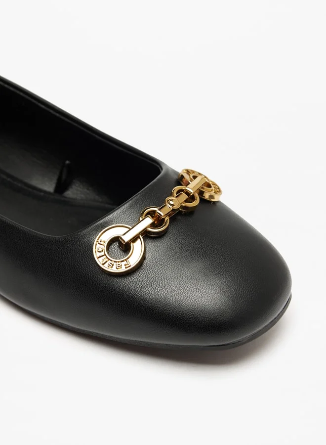 Celeste Women Metal Accent Slip On Ballerina Shoes