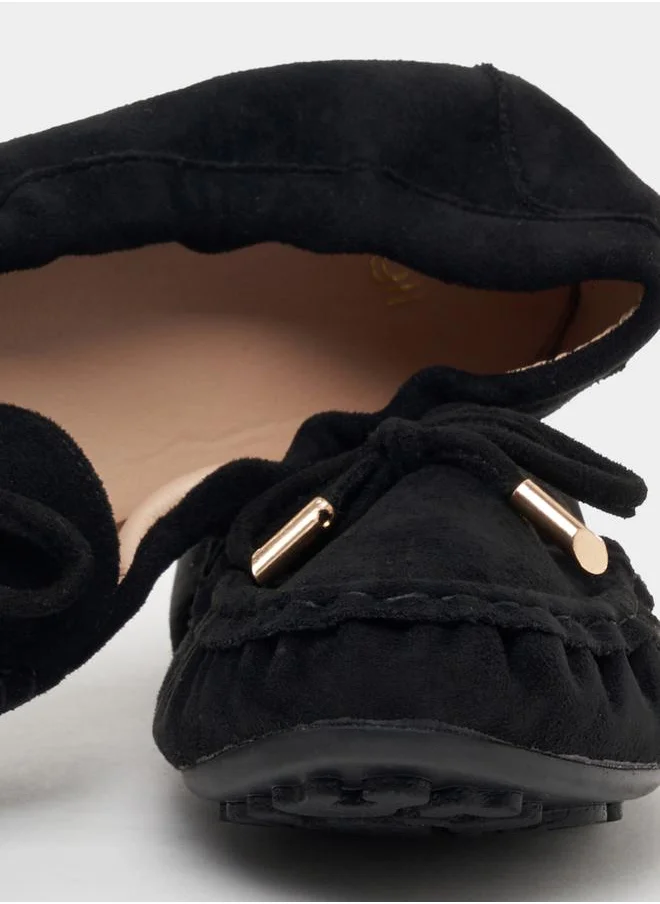 Styli Bow Design Loafers