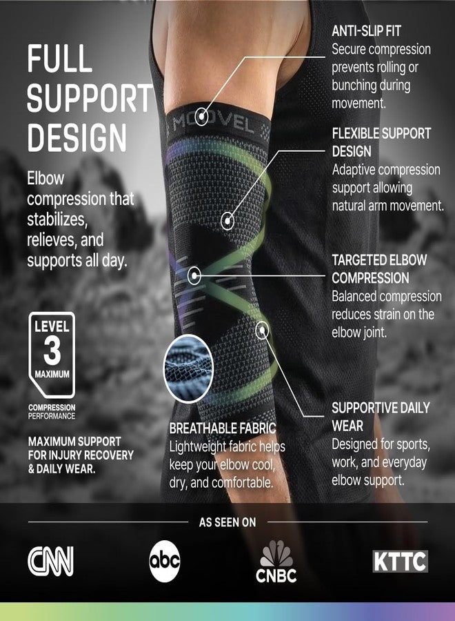 Modvel 2 Pack Elbow Brace for Tendonitis and Tennis Elbow Brace for Women and Men, Elbow Compression Sleeve for Pain Relief and Recovery – Elbow Sleeves Weightlifting Men, Sports & Workout, Arm Brace - Image 4