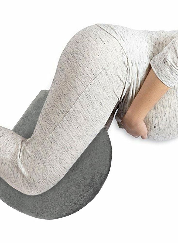 CATANES Pregnancy 1 Pack Pillow Wedge For Sleeping belly Support, Maternity Wedge Pillow Grey - Image 4
