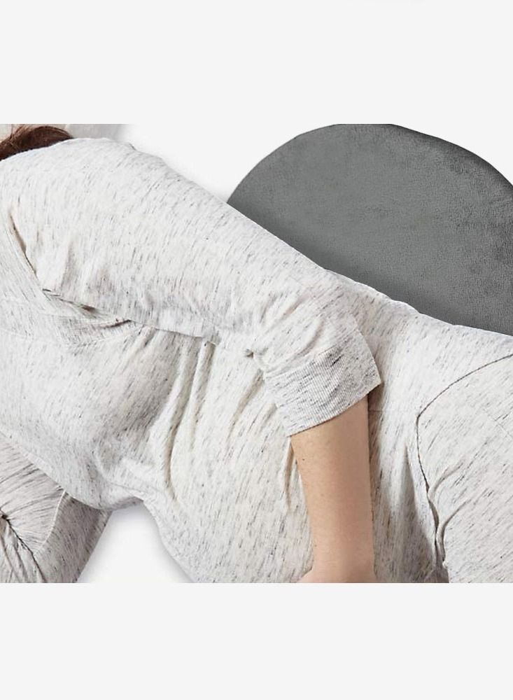 CATANES Pregnancy 1 Pack Pillow Wedge For Sleeping belly Support, Maternity Wedge Pillow Grey - Image 2