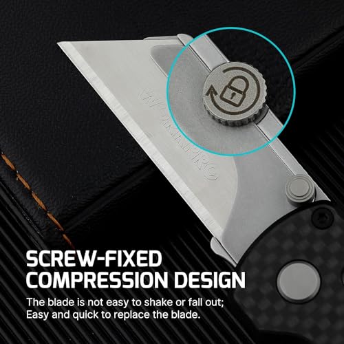 OKNIFE Otacle U1 Folding Pocket Utility Knife, Quick Change Box Cutter with Rail Lock, EDC Razor Knife with Pocket Clip for Office, Factory (Black) - Image 2