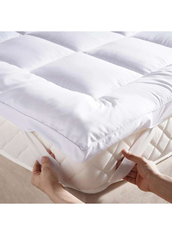 Pan Home Room Essential Mattress Topper 90x190+4cm-White - Image 4