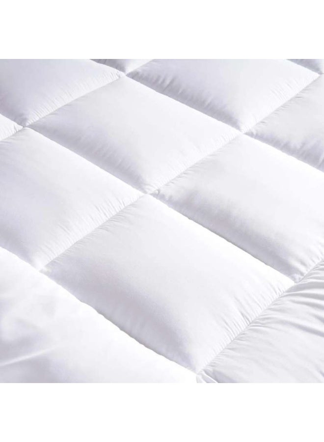 Pan Home Room Essential Mattress Topper 90x190+4cm-White - Image 2