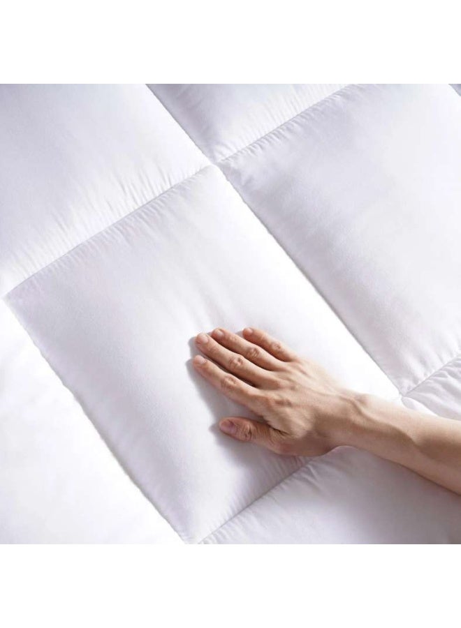 Pan Home Room Essential Mattress Topper 90x190+4cm-White - Image 3