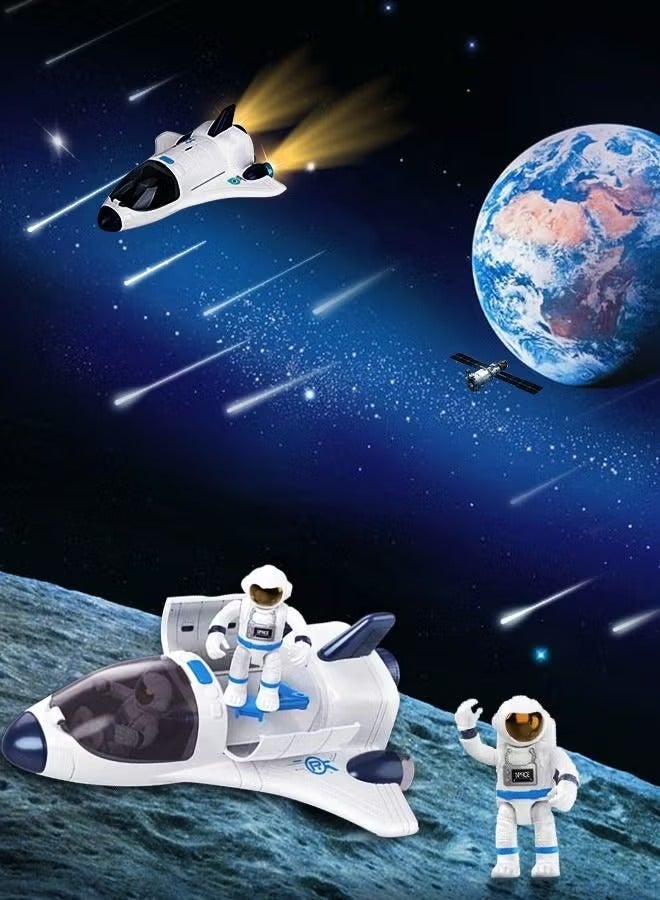 Space Shuttle Toys for Kids, Electric Light & Music Space Toys with Astronaut Figures, Spaceship Space Rocket Toys for Boy Girls Birthday - Image 5