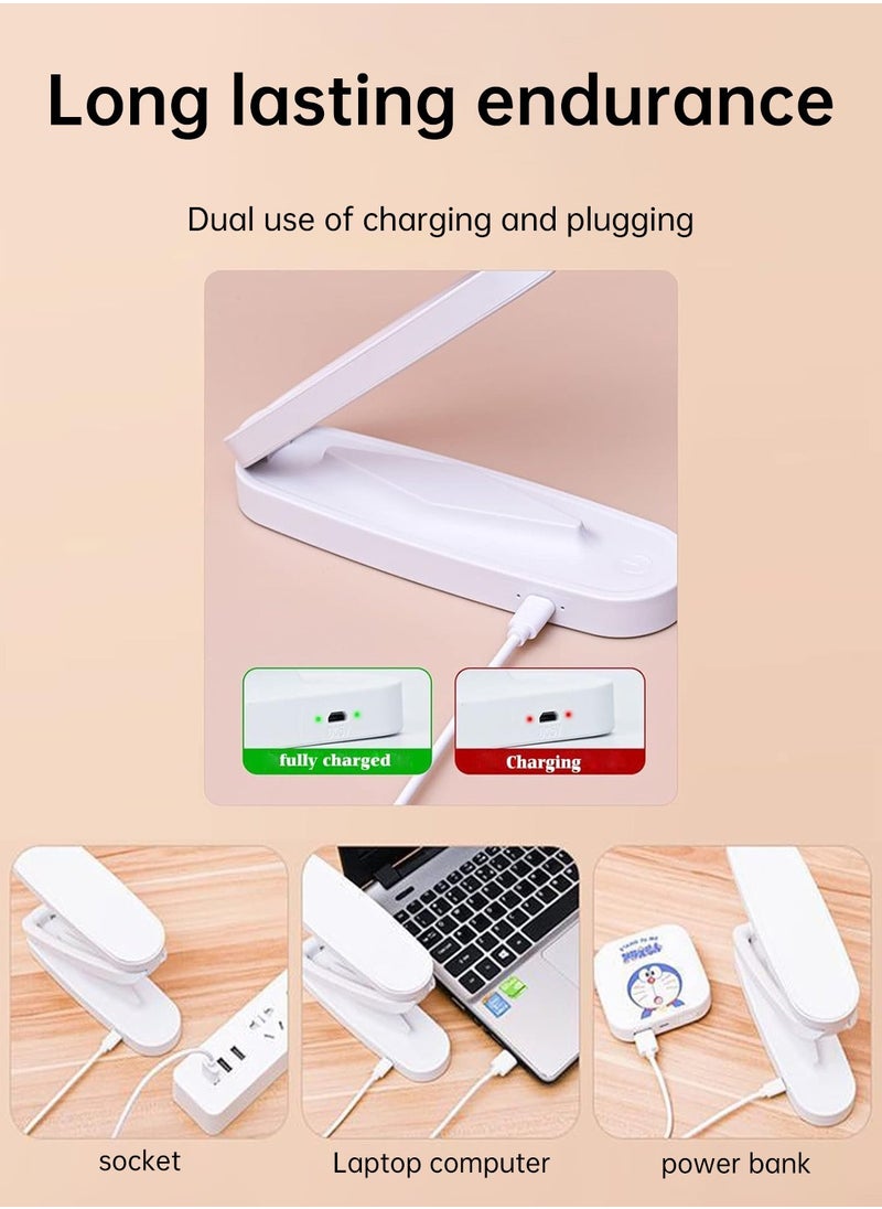 LEOKOR - Foldable LED Desk Lamp Portable Rechargeable Table Light with 3 Brightness Settings Eye Caring Studying Light - Image 1