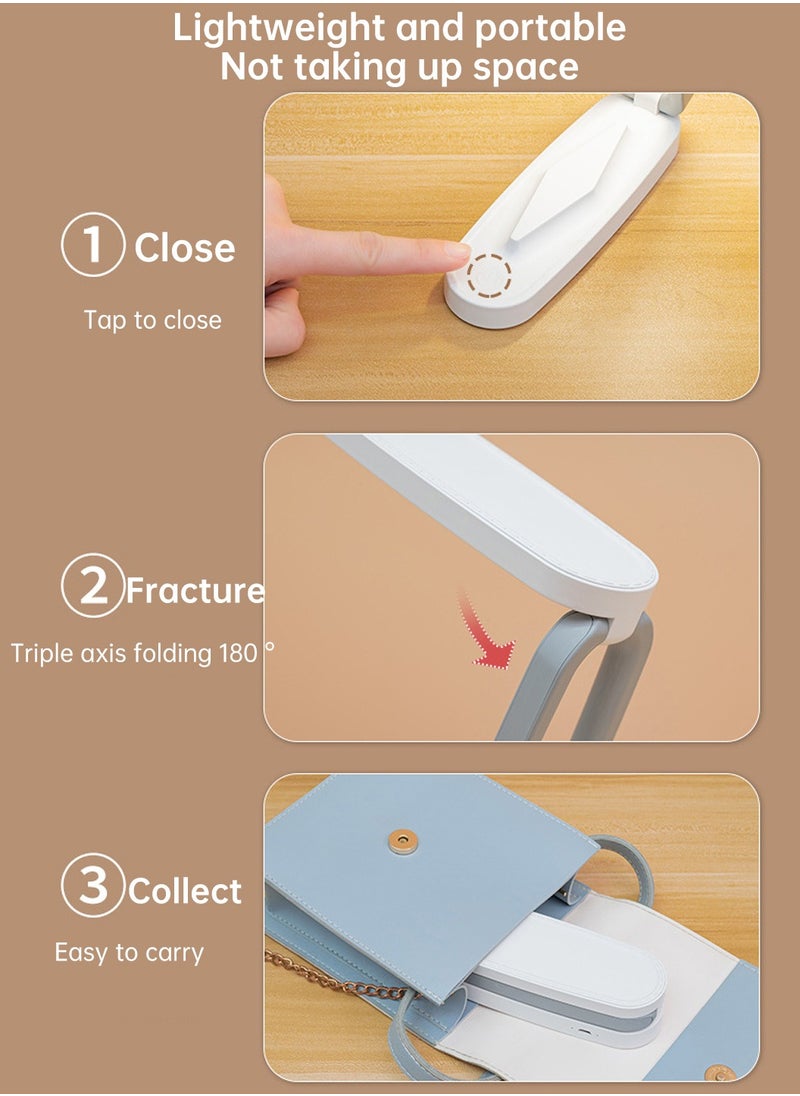 LEOKOR - Foldable LED Desk Lamp Portable Rechargeable Table Light with 3 Brightness Settings Eye Caring Studying Light - Image 1