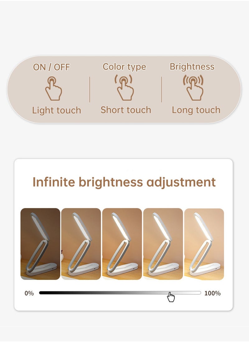LEOKOR - Foldable LED Desk Lamp Portable Rechargeable Table Light with 3 Brightness Settings Eye Caring Studying Light - Image 1