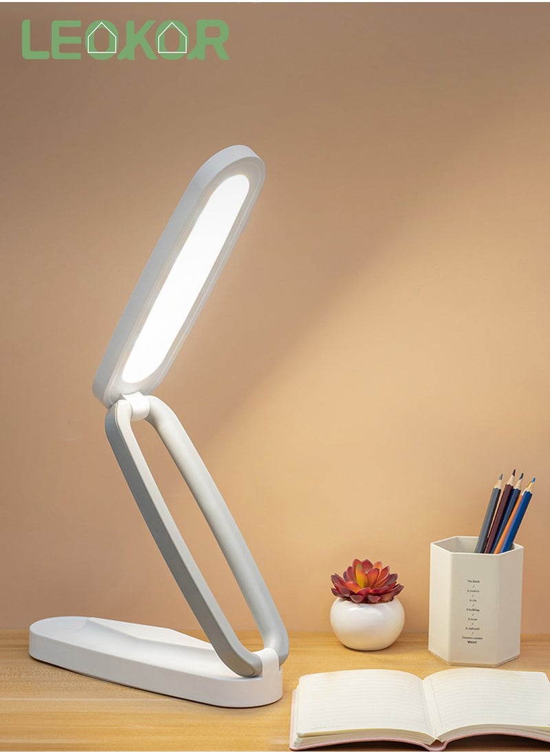 LEOKOR - Foldable LED Desk Lamp Portable Rechargeable Table Light with 3 Brightness Settings Eye Caring Studying Light - Image 1