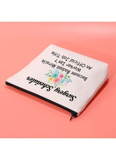 JXGZSO Surgery Schoduler Gifts Because Badass Miracle Worker Isn't An Offitial Job Title Medical Worker Makeup Bag  - Image 5