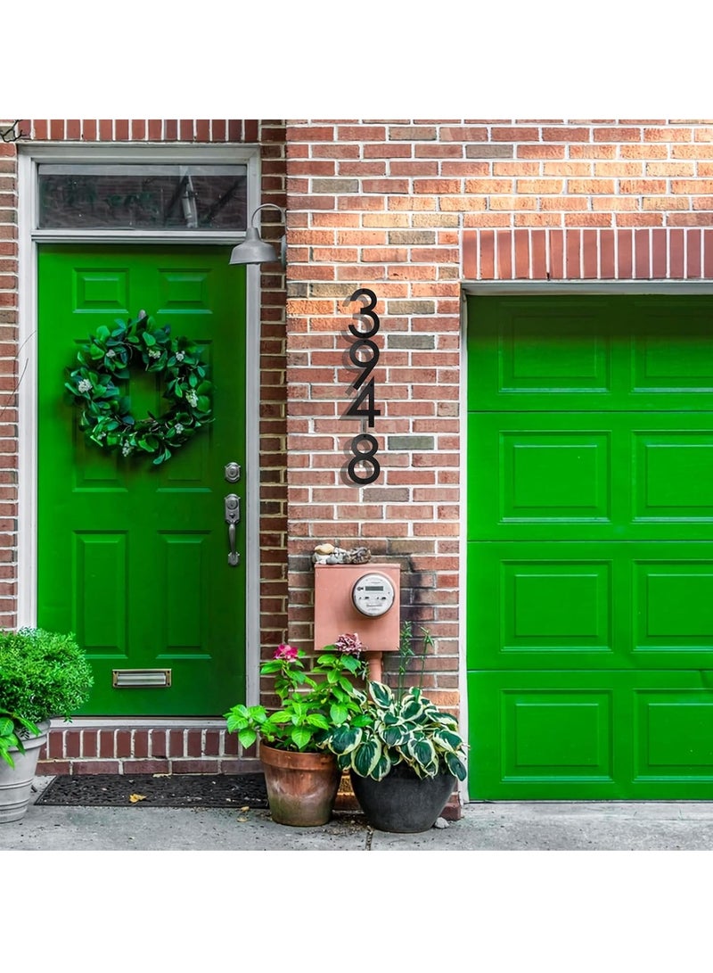 رات سو 8 بوصة أرقام البيت العائم لخارج أسود كبير مضاد للصدأ رقم المنزل مع الأظافر مجموعة وقالب سهل أن يتم خيانه لعنوان البيت الخارجي شارع بوابة الجراج المزرعة رقم 8. - Image 2