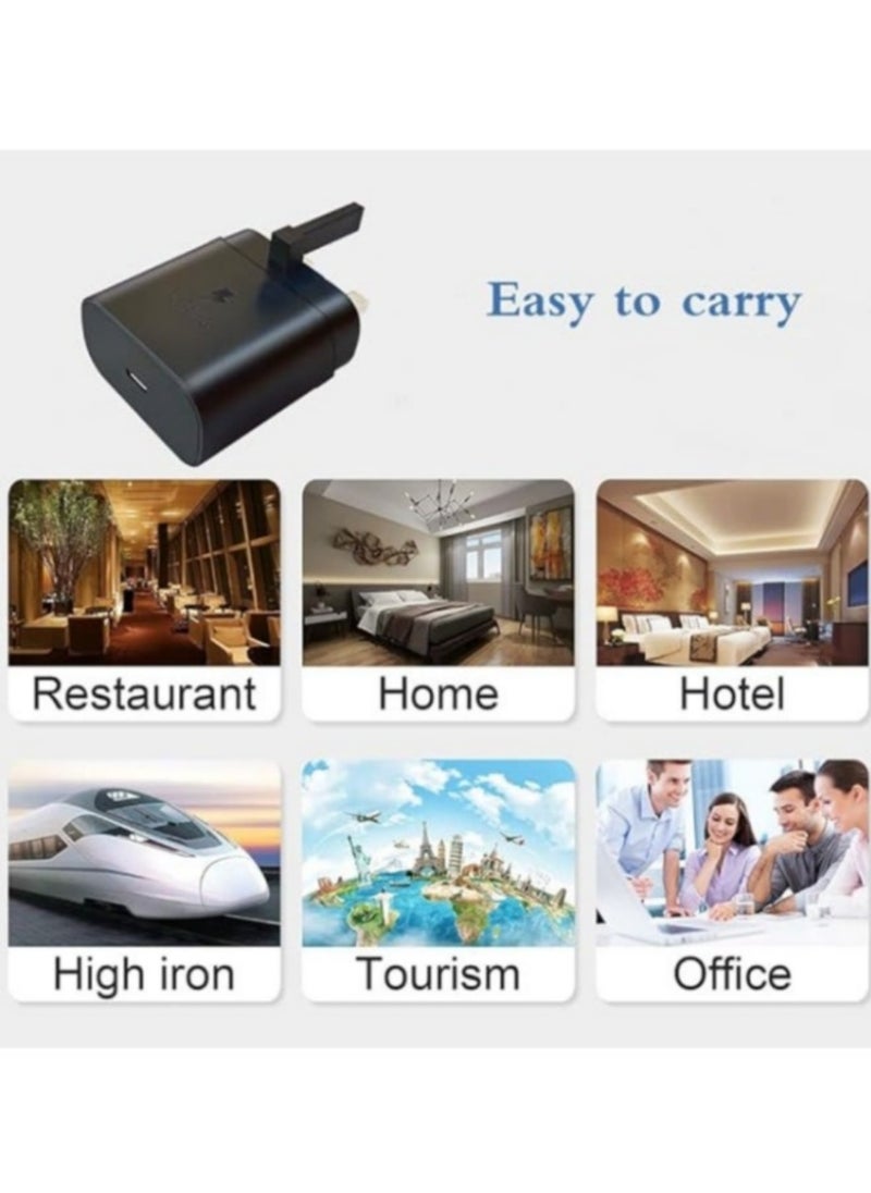 XiaoGiqi 45W Fast Charger adapter, USB C Fast charger plug and 1m Type C charging cable, compatible with Samsung Galaxy Galaxy S25 Ultra, S24 Ultra, S23 Ultra, S22, Z Fold 5, A14, A33, A54 USB C charging cable adapters  - Image 5
