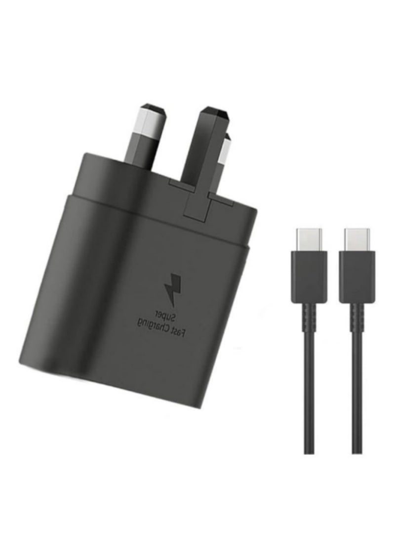 XiaoGiqi 45W Fast Charger adapter, USB C Fast charger plug and 1m Type C charging cable, compatible with Samsung Galaxy Galaxy S25 Ultra, S24 Ultra, S23 Ultra, S22, Z Fold 5, A14, A33, A54 USB C charging cable adapters  - Image 1