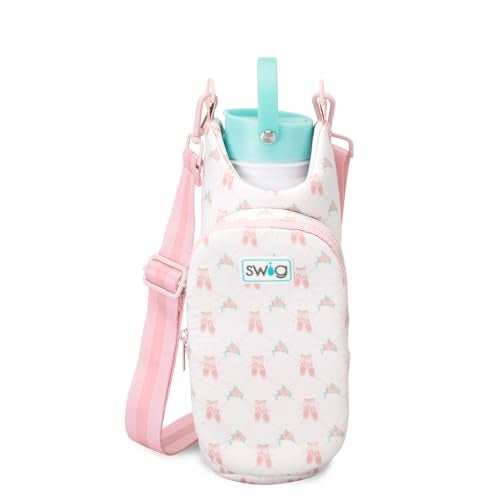 Swig Life Water Bottle Sling Bag Water Bottle Holder with Adjustable Strap Carrier Bag with Zippered Phone Pocket Holds 36oz On Pointe - Image 1