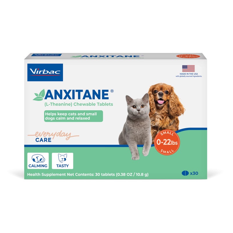 Virbac Anxitane Tablets, Small Dog/Cat, 50mg, 30 Count - Image 1