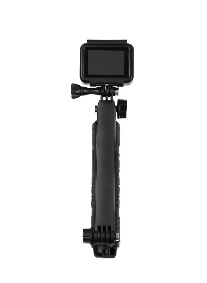General Compatible with GoPro multi-function tri-fold selfie stick 3-in-1 floating rod Lightweight, compact, adjustable mini tripod  - Image 1