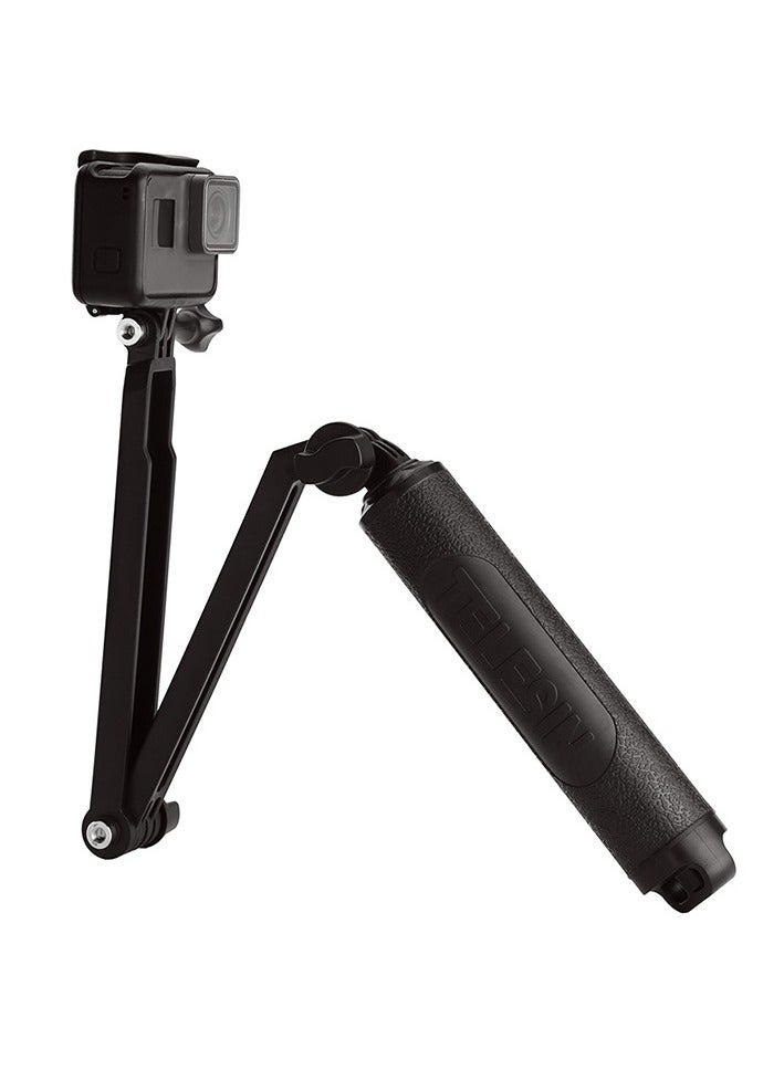 General Compatible with GoPro multi-function tri-fold selfie stick 3-in-1 floating rod Lightweight, compact, adjustable mini tripod  - Image 4