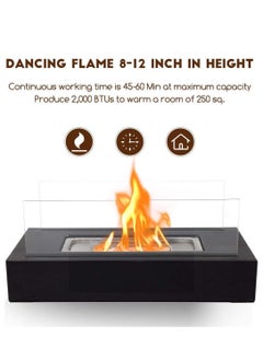 Furtey Portable Tabletop Fire Bowl Pot ,Tabletop Fire Pit Fire Bowl,Tabletop Fireplace Clean Burning Bio Ethanol Ventless Fireplace for Indoor Outdoor Patio Parties Events  - Image 4