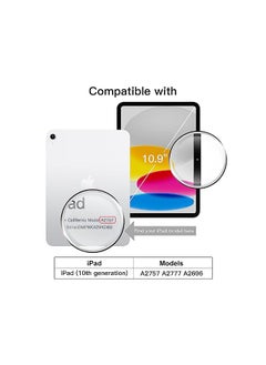 Jetech Case for iPad 10 (10.9-Inch, 2022 Model, 10th Generation) with Pencil Holder, Clear Transparent Back Shell Slim Stand Shockproof Tablet Cover, Auto Wake/Sleep (White)  - Image 2