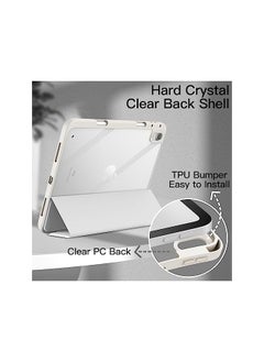 Jetech Case for iPad 10 (10.9-Inch, 2022 Model, 10th Generation) with Pencil Holder, Clear Transparent Back Shell Slim Stand Shockproof Tablet Cover, Auto Wake/Sleep (White)  - Image 3