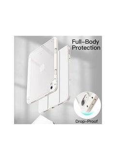 Jetech Case for iPad 10 (10.9-Inch, 2022 Model, 10th Generation) with Pencil Holder, Clear Transparent Back Shell Slim Stand Shockproof Tablet Cover, Auto Wake/Sleep (White)  - Image 4