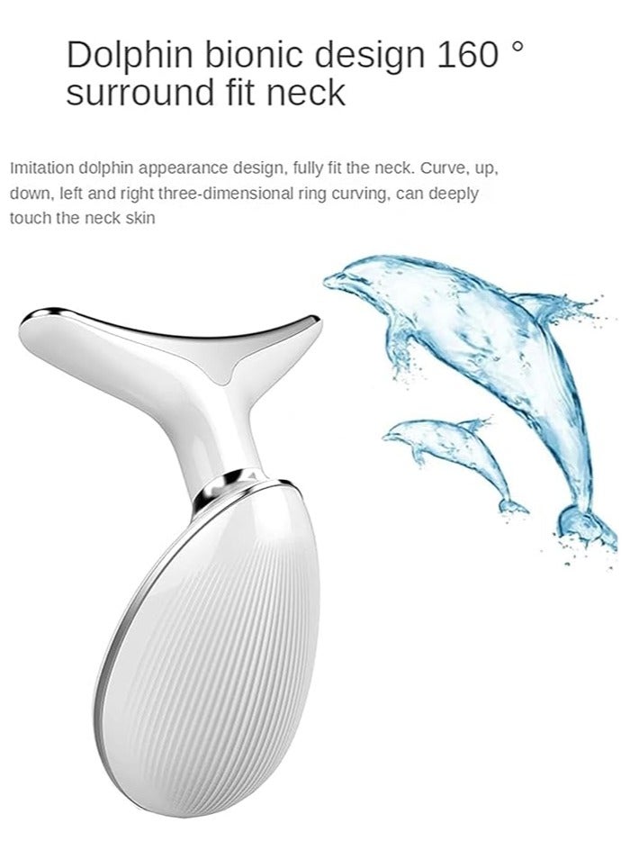 جهاز تدليك وجه ورقبة 7 في 1 بإضاءة ليد ورفع بتقنية تحفيز كهربائي للعضلات، علاج اهتزازي وشد للبشرة ومكافحة للتجاعيد وتقليل الذقن المزدوج، علاج بضوء نبضي مكثف وتدليك دافئ، جهاز تجميل قابل لإعادة الشحن - Image 5