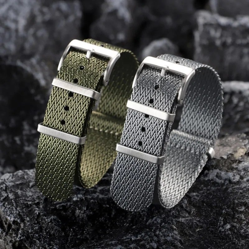 Bluejw High Density Nylon Watch Strap 20mm/22mm with Stainless Steel Buckle – Durable Replacement Band for Men’s Watches - Image 3