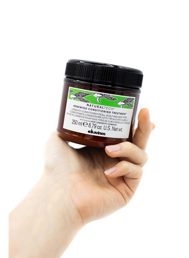Davines Naturaltech RENEWING Conditioner, Gentle Nourishing And Moisturizing Action To Promote The Wellbeing Of The Scalp, 8.79 fl. oz. - Image 2