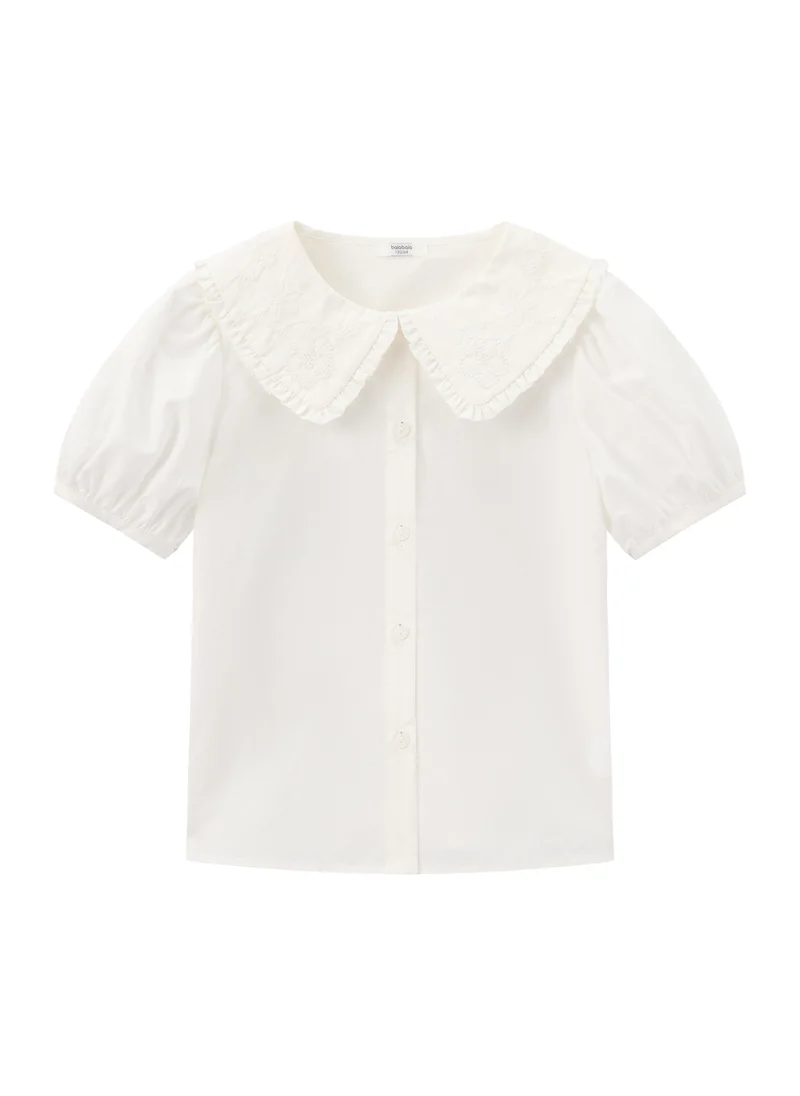 Balabala White Kids Girls Woven short-sleeved shirt for Women | Best Price UAE