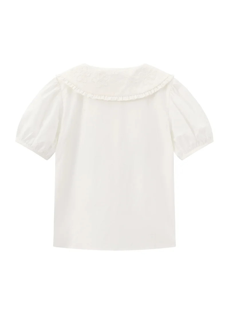 Balabala White Kids Girls Woven short-sleeved shirt for Women | Best Price UAE
