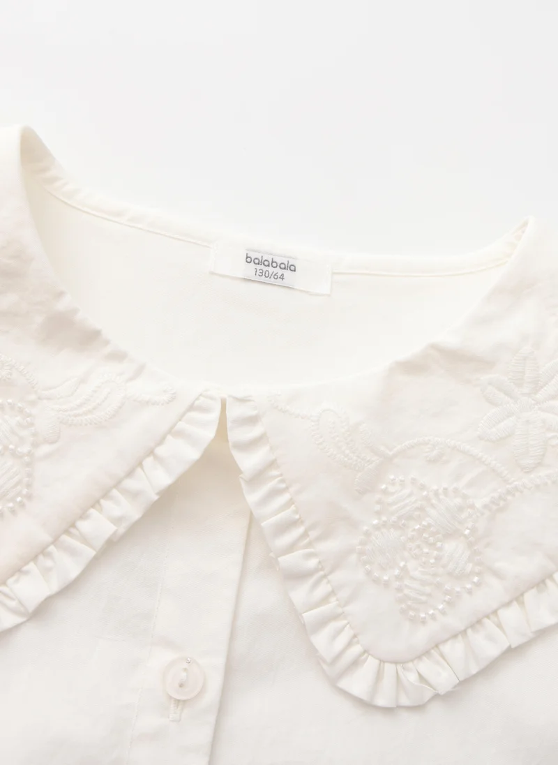 Balabala White Kids Girls Woven short-sleeved shirt for Women | Best Price UAE