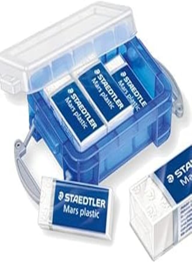 STAEDTLER ممحاة ستيدلر مارس 526 53TBCA بيضاء - عبوة بلاستيكية مكونة من 6 قطع