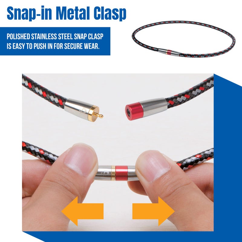 PHITEN X50 High End III Necklace, Black, 20" - Image 4