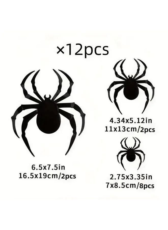 Halloween Witch Hat Set With Spiders Bats Stickers And Ropes 34pcs Costume Accessories - Image 4