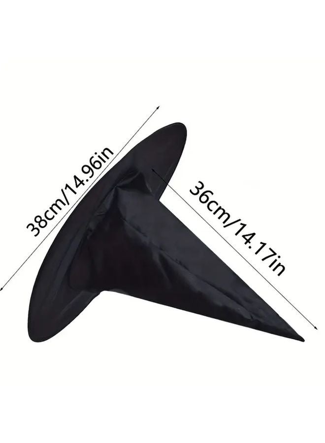 Halloween Witch Hat Set With Spiders Bats Stickers And Ropes 34pcs Costume Accessories - Image 3