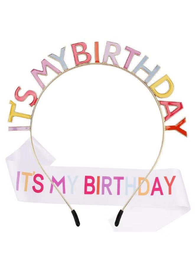 مجموعة حزام وعصابة رأس لعيد الميلاد للفتيات، تاج عيد ميلاد للفتيات، عصابة رأس عيد ميلادي وحزام عيد ميلاد للنساء، عصابة رأس لعيد الميلاد للسيدات (متعددة الألوان) - Image 1