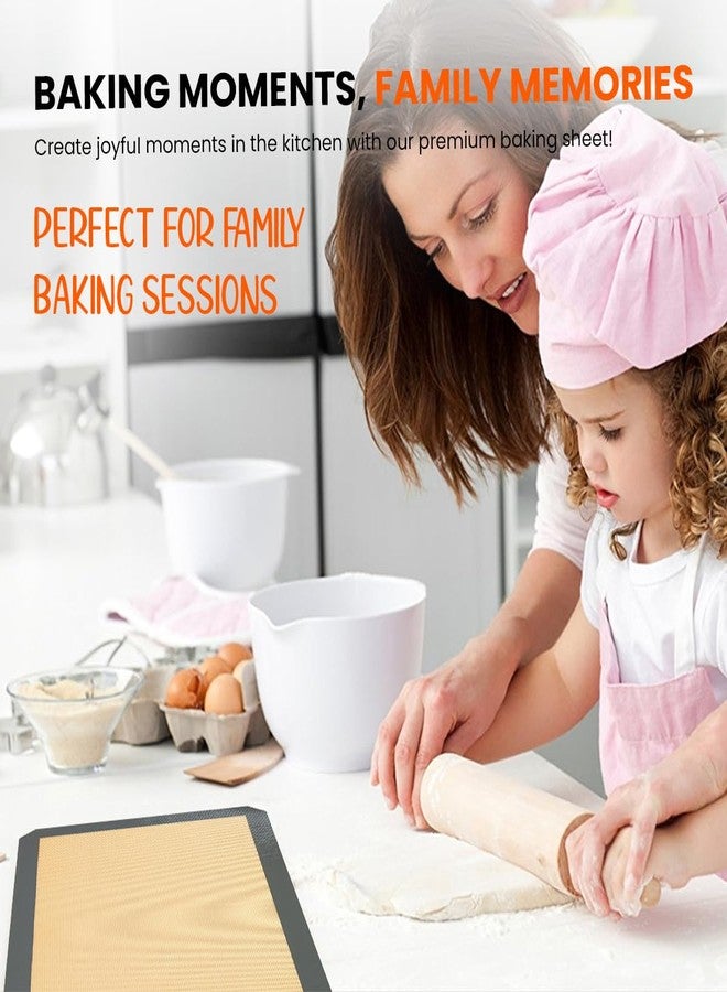 ThreadNanny Silicone Baking Mats Half Sheet Non Stick for Oven Reusable 4 Pack - Thick Heavy Duty Silicone Baking Mat Cookie Sheet 1/2 Size for Macaron & Pastry - Half Size Rectangular Cooking Oven Liner Pad - Image 5