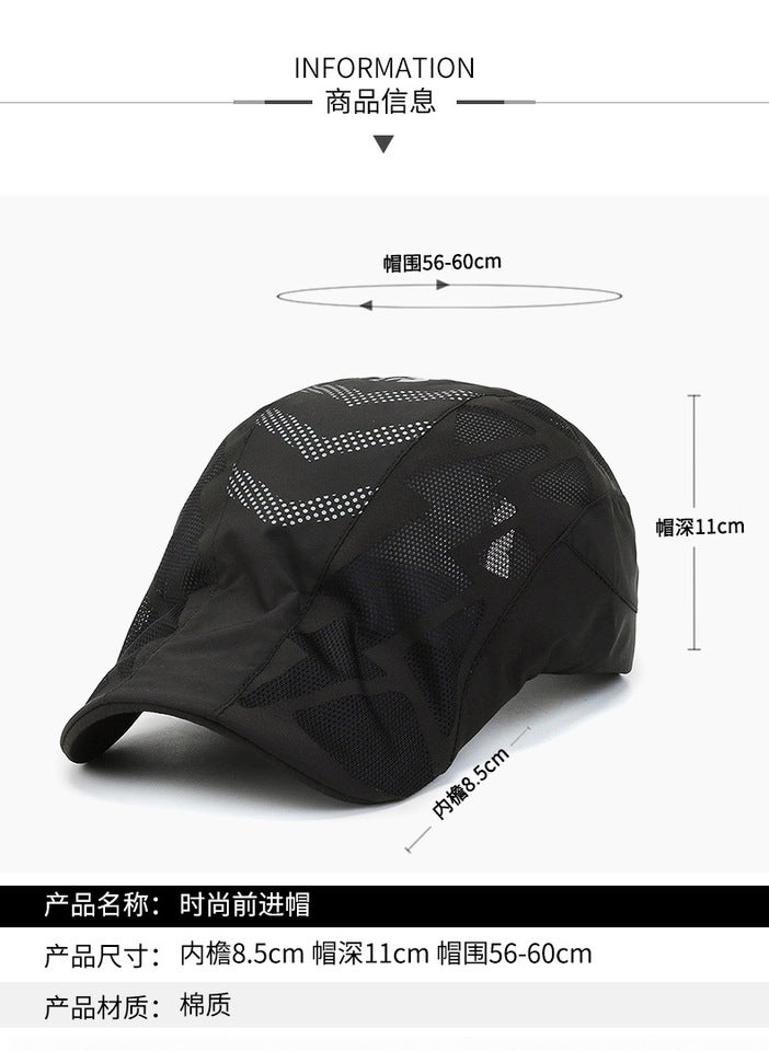 Women Winter Cap Plaid Letter Korean Fashion Casual Sunshade Hat - Image 3