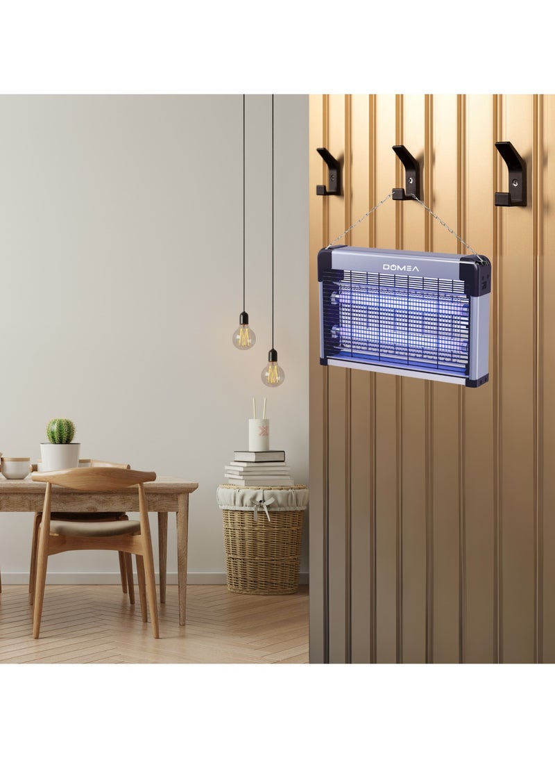 DOMEA Electric Insect Killer, 2 x 10W UV Lamp Bug Zapper with Insulated Aluminium Panel, Hanging Chain & Removable Insect Collecting Tray, Fly/Pest Trap for Home, Kitchen, Restaurant, Office - Image 4