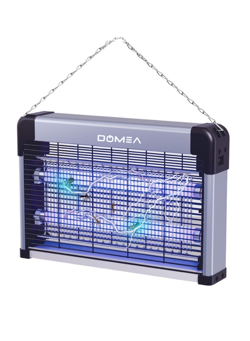 DOMEA Electric Insect Killer, 2 x 10W UV Lamp Bug Zapper with Insulated Aluminium Panel, Hanging Chain & Removable Insect Collecting Tray, Fly/Pest Trap for Home, Kitchen, Restaurant, Office - Image 2