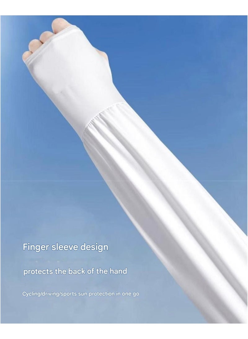 Goolsky Women Ice Silk Sun Sleeves Summer Thin Loose UV Protection Fashion Arm Covers Driving Cycling Gloves  - Image 5