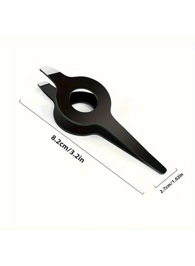 قطعتان من ملقط الحواجب الاحترافي ومقص الشارب ثنائي النهاية لإزالة شعر الوجه - Image 4