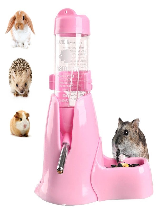 Shudyear 3 in 1 Pet Automatic Water Dispenser PP Water Bottle No Drip Small Pet Water Bottle for Dwarf Hamster Mouse Rat Hedgehog (Pink) - Image 1